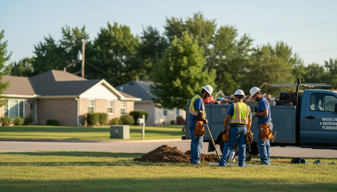 Residential water line and bathroom plumbing service in Nashville, OH